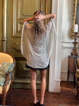 Vintage Polka Dot Shawl