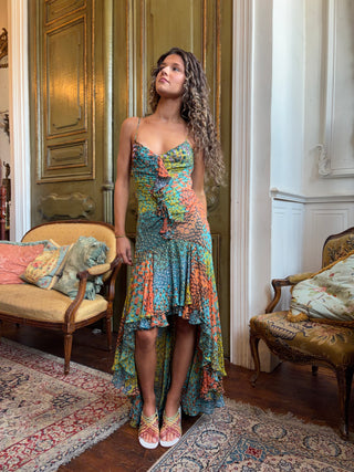 Vintage BCBG Silk Midi Dress