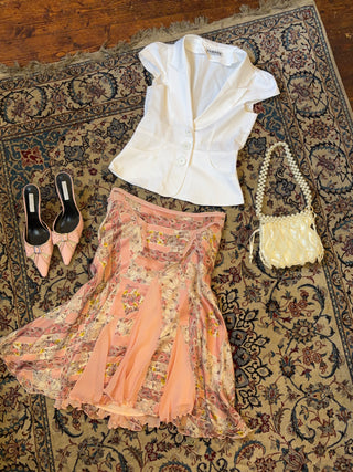 Vintage Quin & Donnelly Silk Midi Skirt