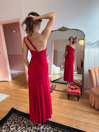 Vintage Jessica McClintock Red Formal Dress