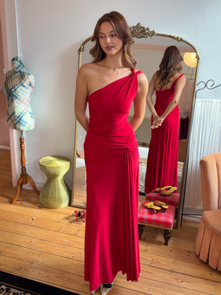 Vintage Jessica McClintock Red Formal Dress