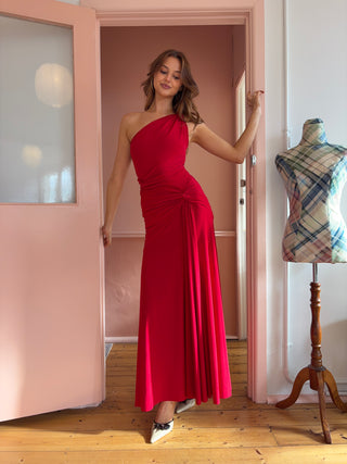 Vintage Jessica McClintock Red Formal Dress